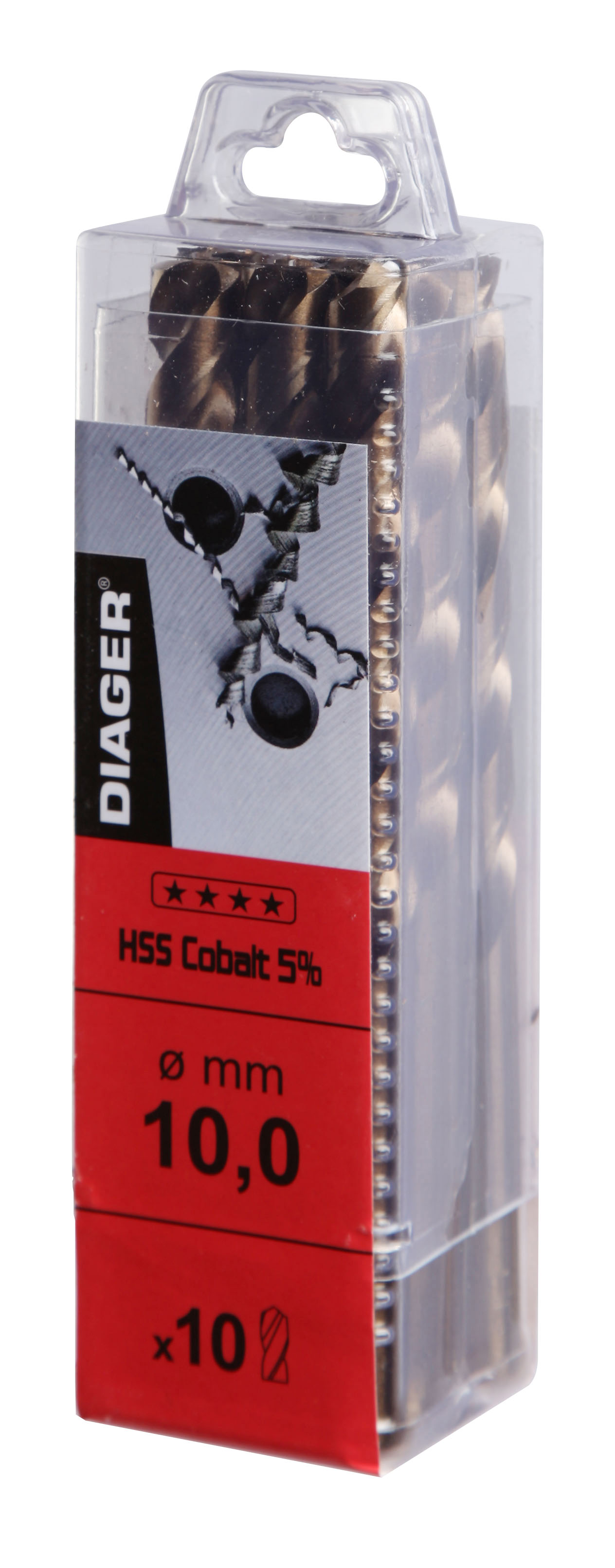 10 forets métaux HSS Cobalt 5% D. 6,5 mm x Lu. 63 x Lt. 101 mm 135
